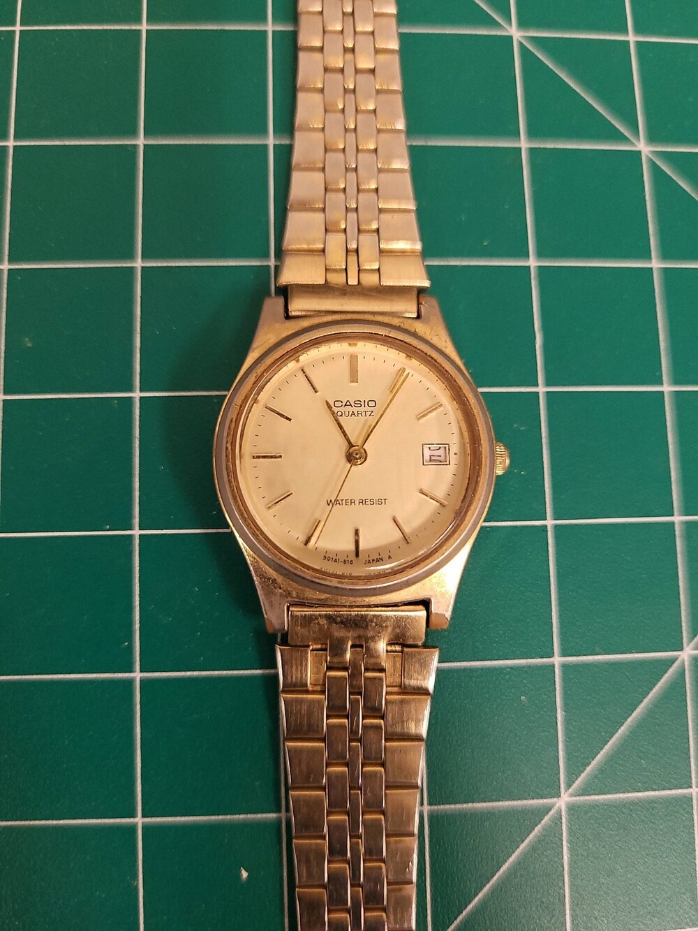 Casio Quartz 3321LQ-576 Ladies Watch Gold Tone Stainless Steel Band Japan Repair
